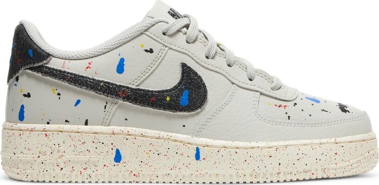

Кроссовки Nike Air Force 1 LV8 3 GS 'Paint Splatter - Light Bone', белый