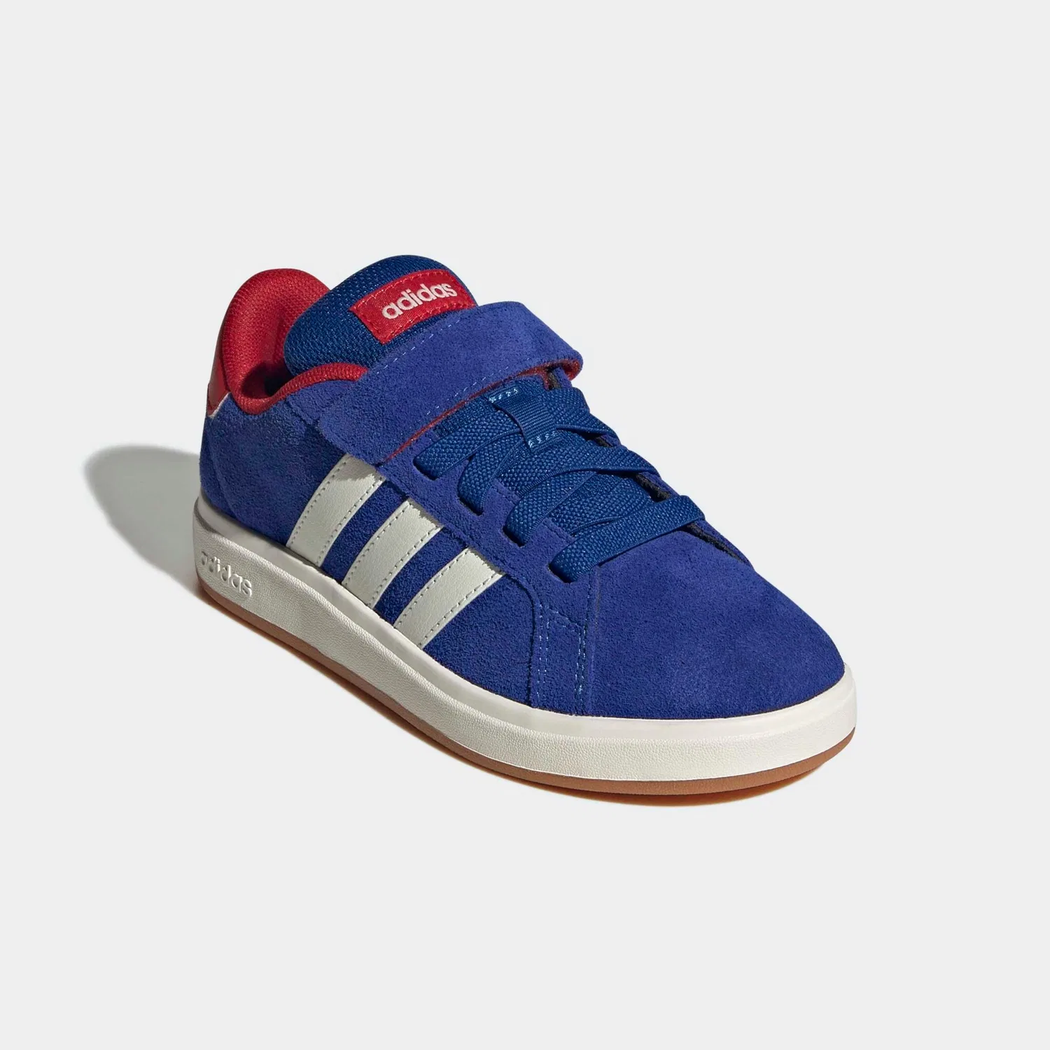 Детские кроссовки ретро-дизайн Adidas Grand Court 00S, Collegiate Royal/Off White/Better Scarlet