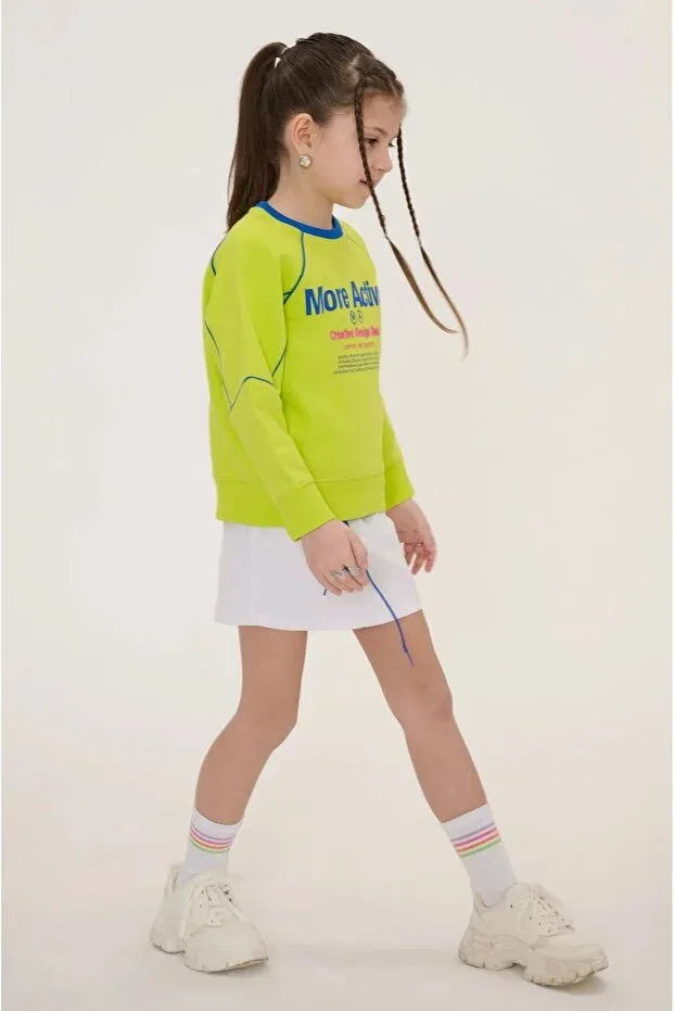 Детское худи для девочек с принтом My Celine Graphic Printed Kids Sweatshirt More Active, Multicolor — фото 4