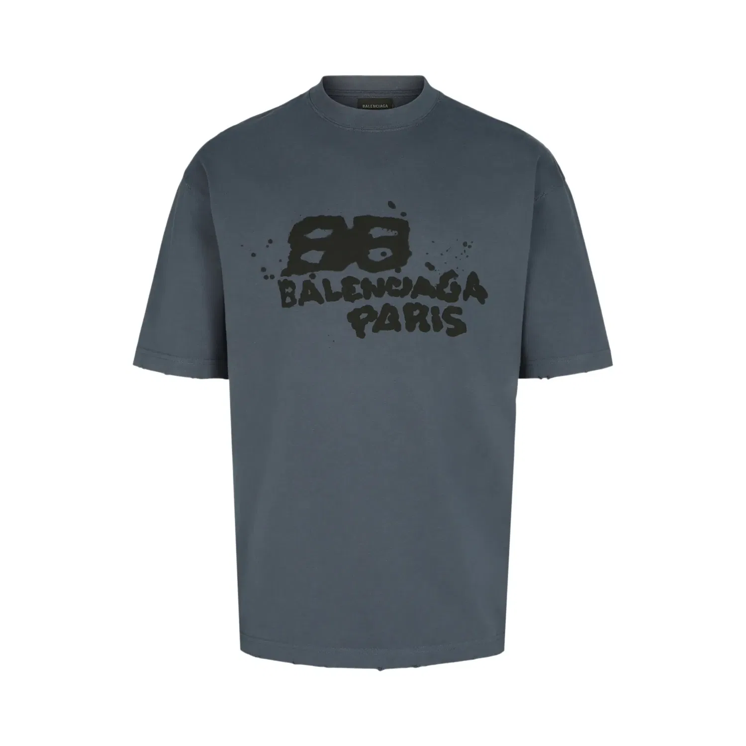 Футболка Balenciaga Hand Drawn BB Icon Medium Fit, черный