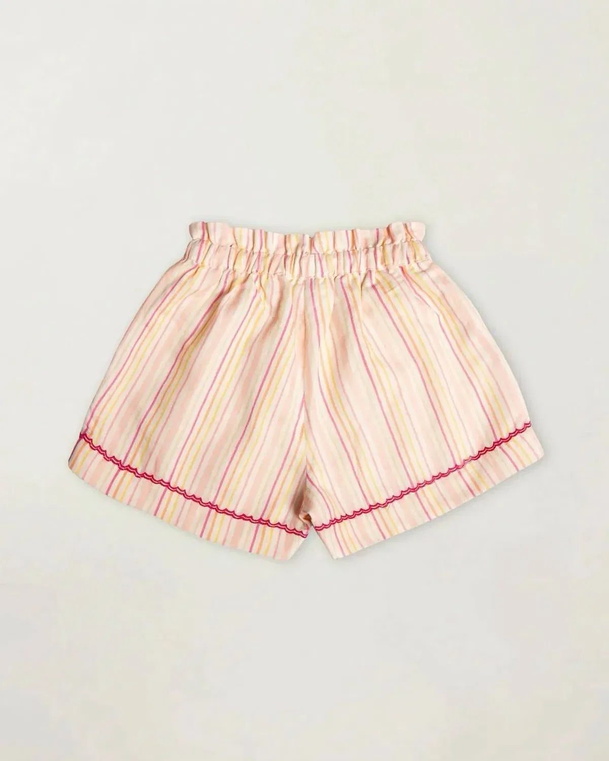 Детские шорты для девочек свободного кроя Roman Waistband Early Sunday, Pink Stripe — фото 4