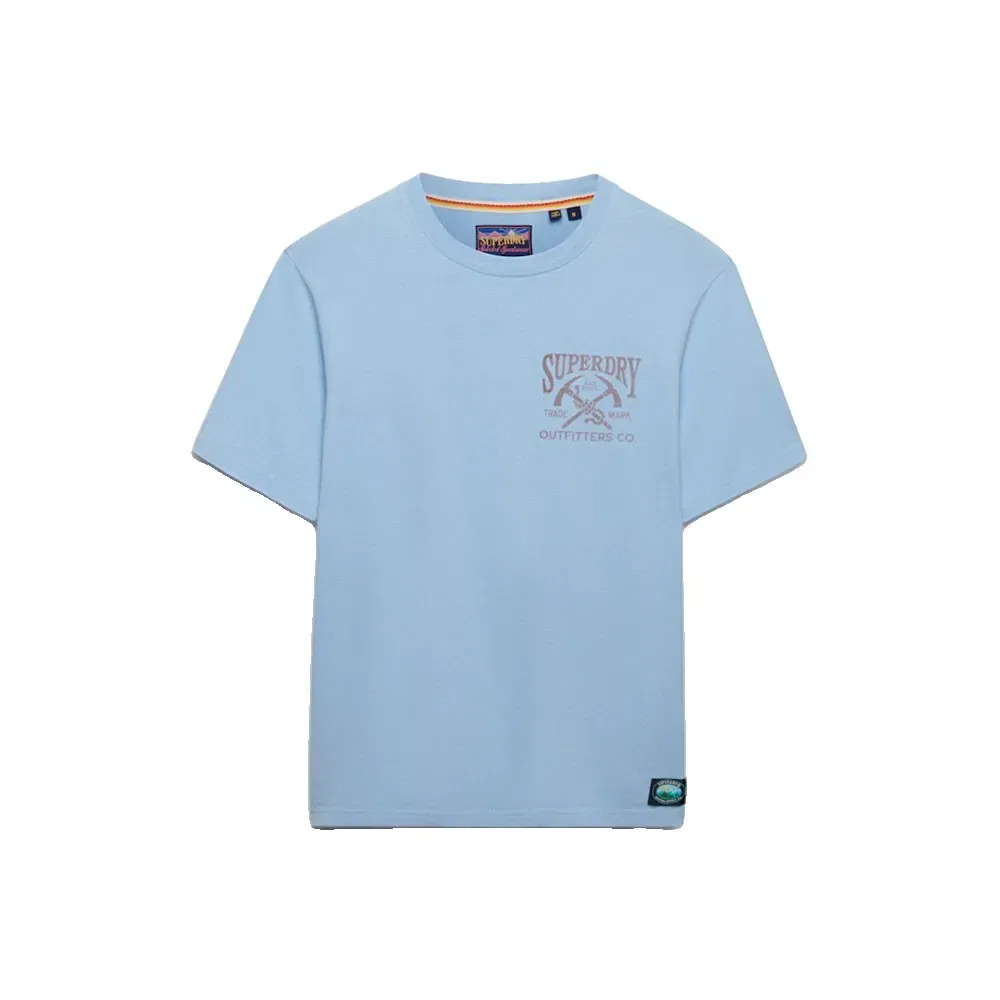 Мужская футболка с принтом Outdoors Mountain Relaxed Fit Superdry, Blue — фото 3