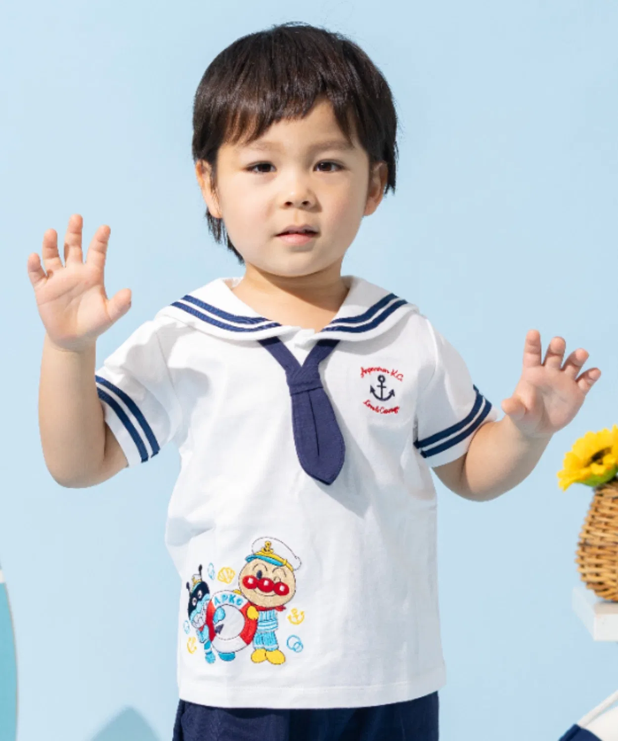 Детская футболка с принтом Sailor Marine ANPANMAN KIDS COLLECTION, Off White