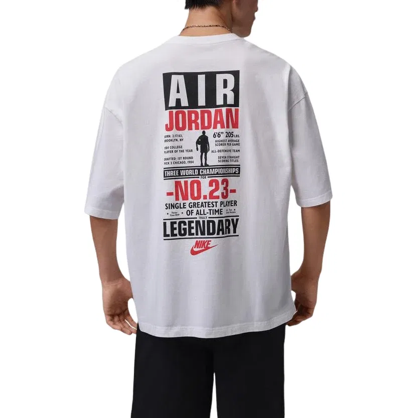 Мужская футболка Air Jordan Flight T-Shirt Asia Sizing 'White' Jordan, белый — фото 2