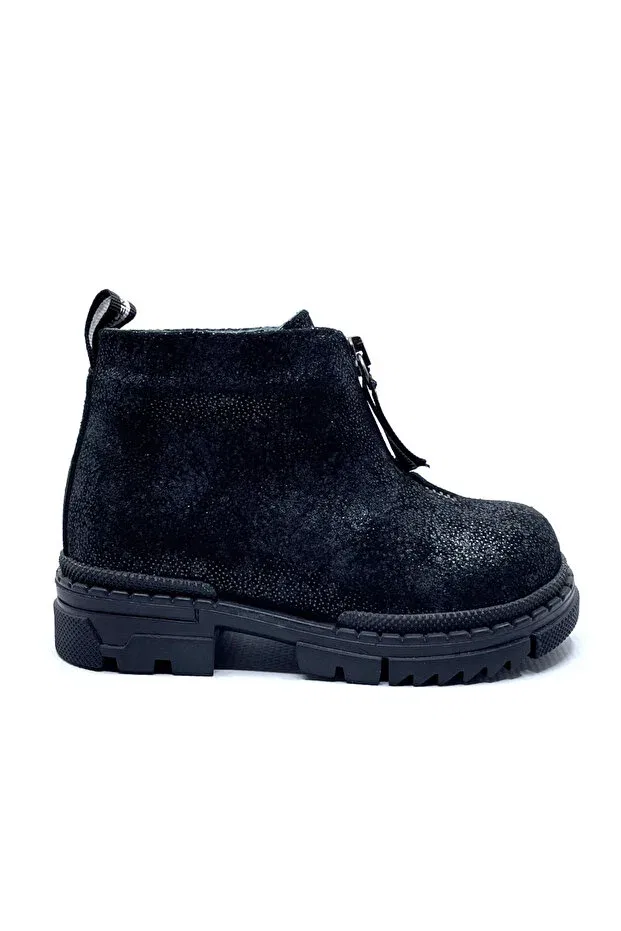 Детские ботинки для девочек с ортопедической стелькой Happy Walk, Black