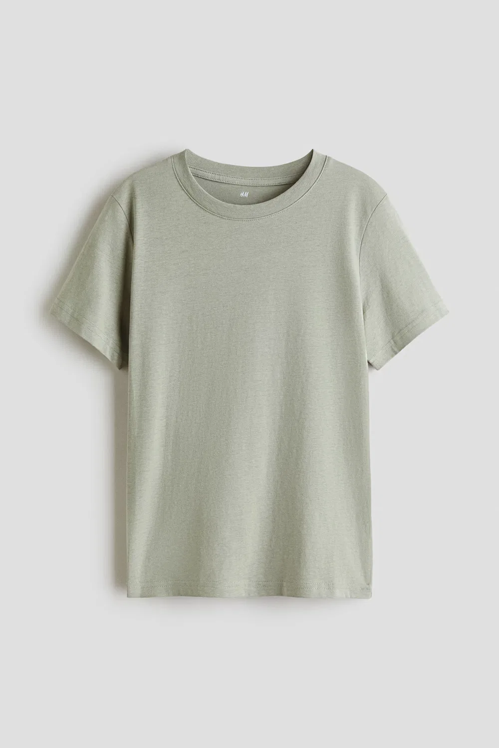 Хлопковая футболка H&M, Salbeigrün