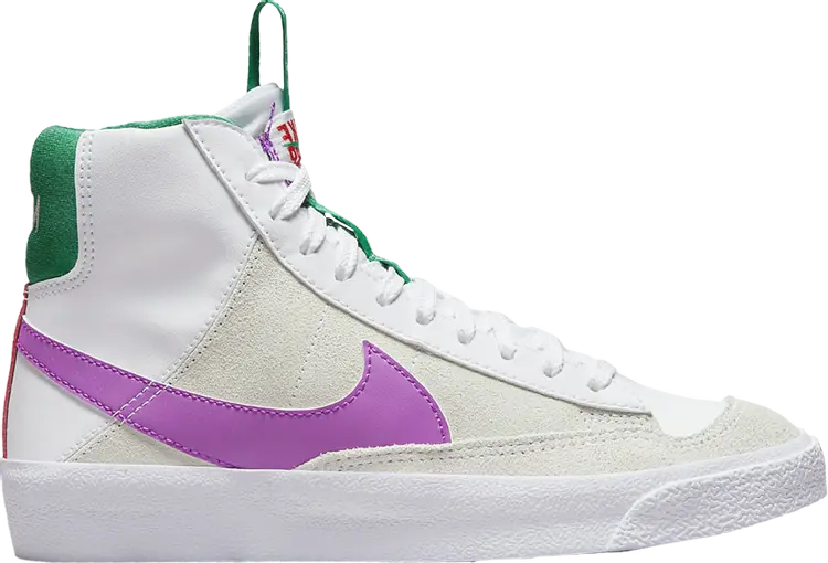 

Кроссовки Nike Blazer Mid '77 GS 'Dance - White Fuchsia Green', белый