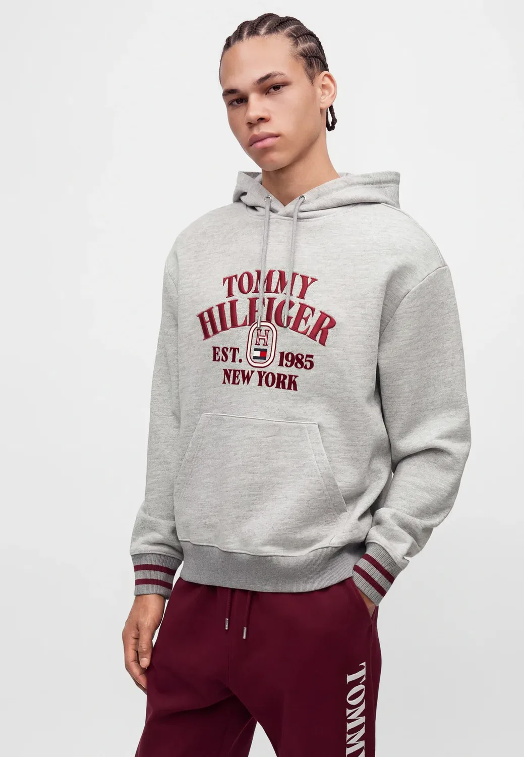 Худи Varsity Embro RLX - худи Tommy Hilfiger, Light Grey Heather — фото 4