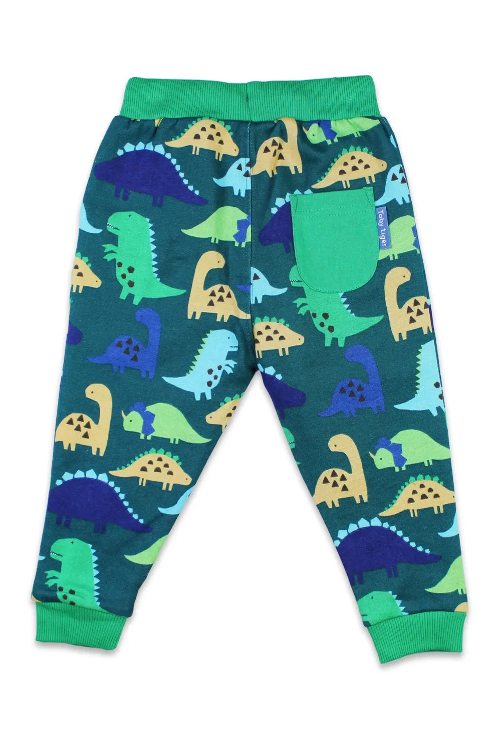 Детские спортивные штаны с принтом Tonal Dinosaur Print Toby Tiger, Green — фото 2