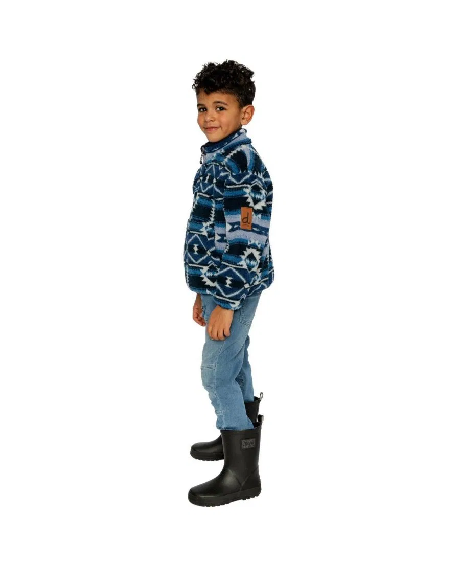 Куртка-худи из флиса Aztec Deux par Deux, Aztec Blue — фото 3