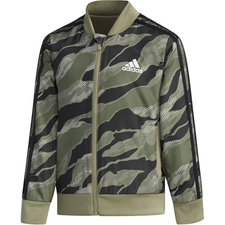 Детская куртка с воротником-стойкой Moderate Adidas, Green/Black