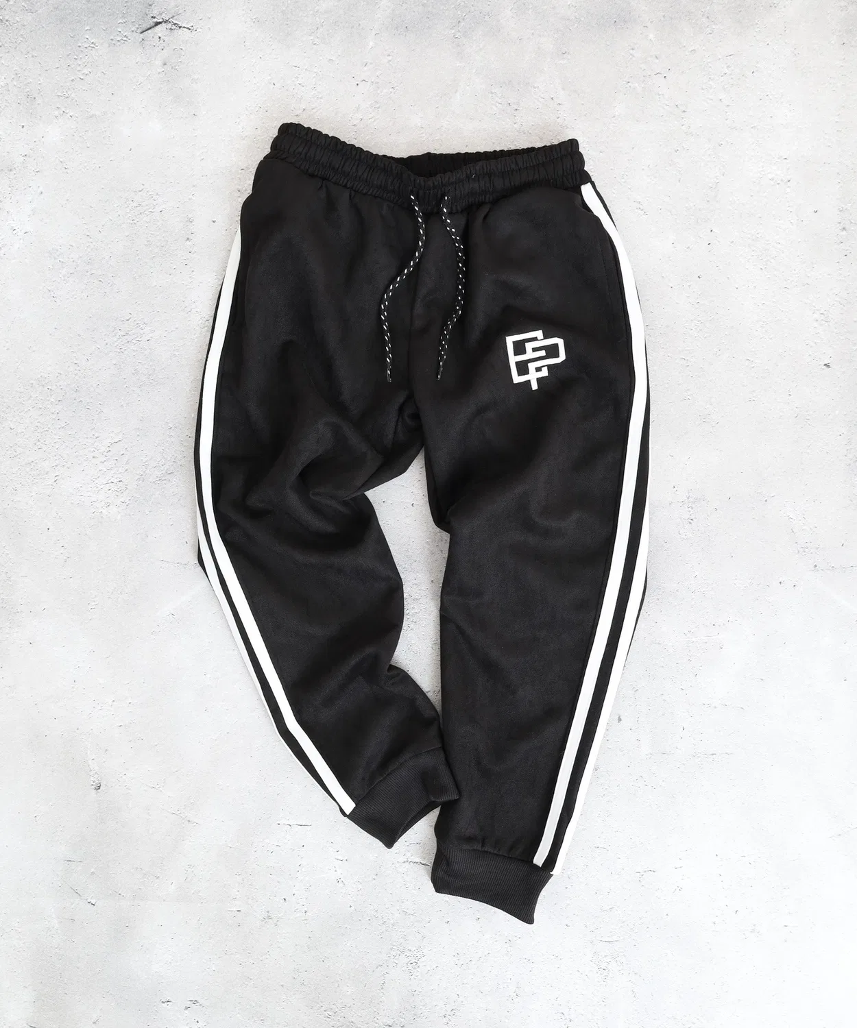 Детские спортивные брюки с лампасами и вышивкой, модель Ankle Easy Pants FUNALIVE, Black