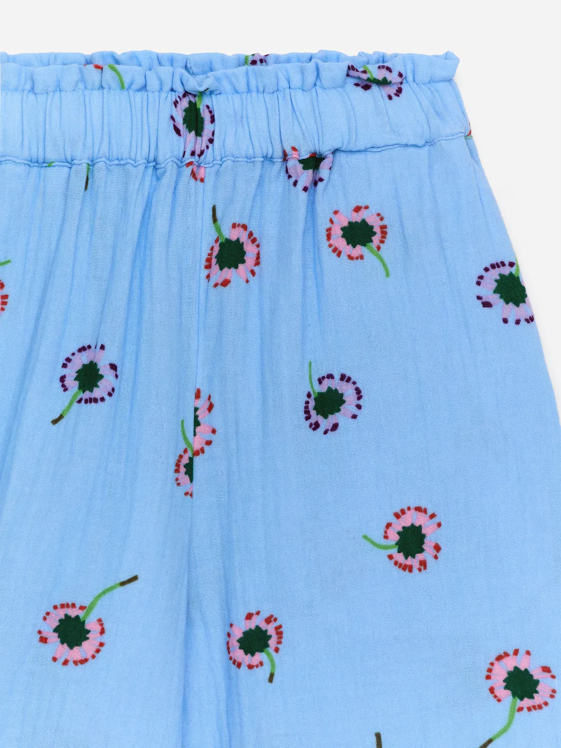 Свободные брюки из хлопчатобумажной ткани Arket, Hellblau/Blumen — фото 3