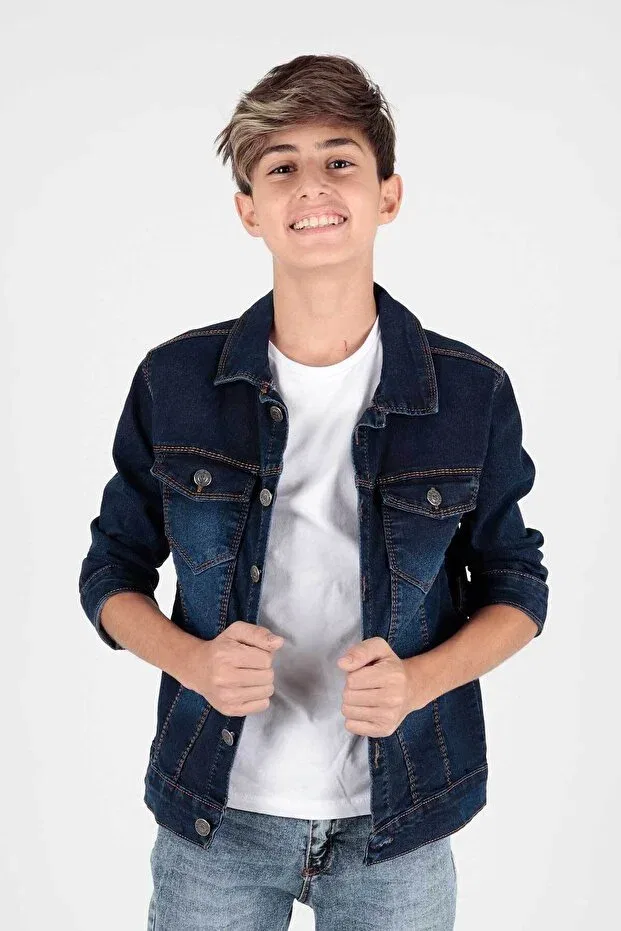 Детская джинсовая куртка для мальчиков Basics Ahengim, Navy Blue