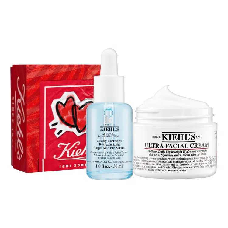 Набор для ухода за кожей с сывороткой и кремом для лица, Kiehl's, 30 мл + 50 мл