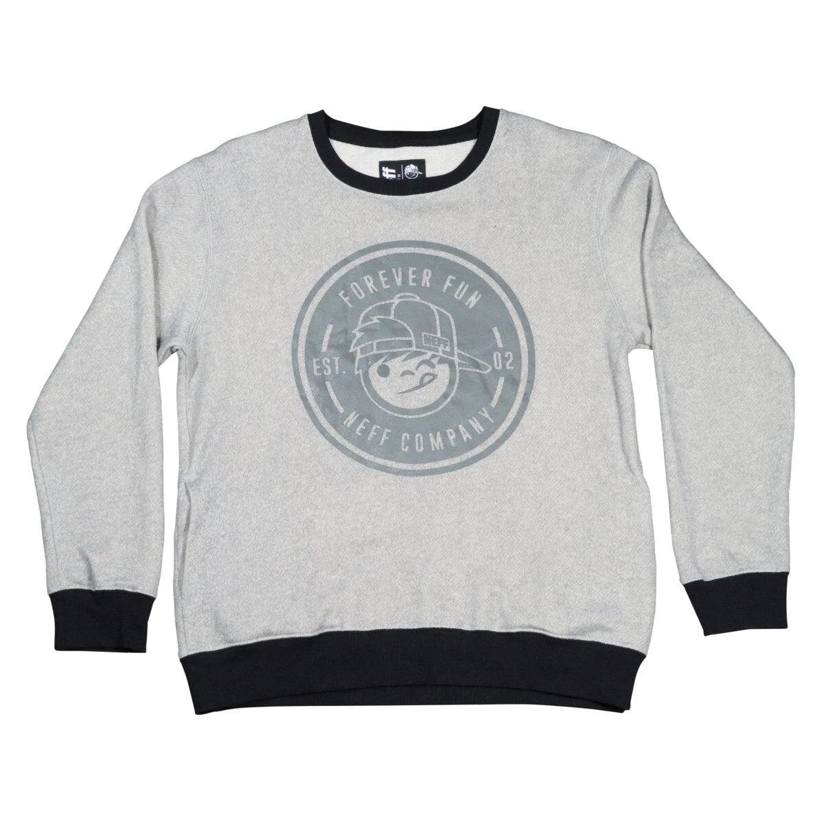 Детский свитшот с принтом Daily Sweat Crew Neff, Grau — фото 2