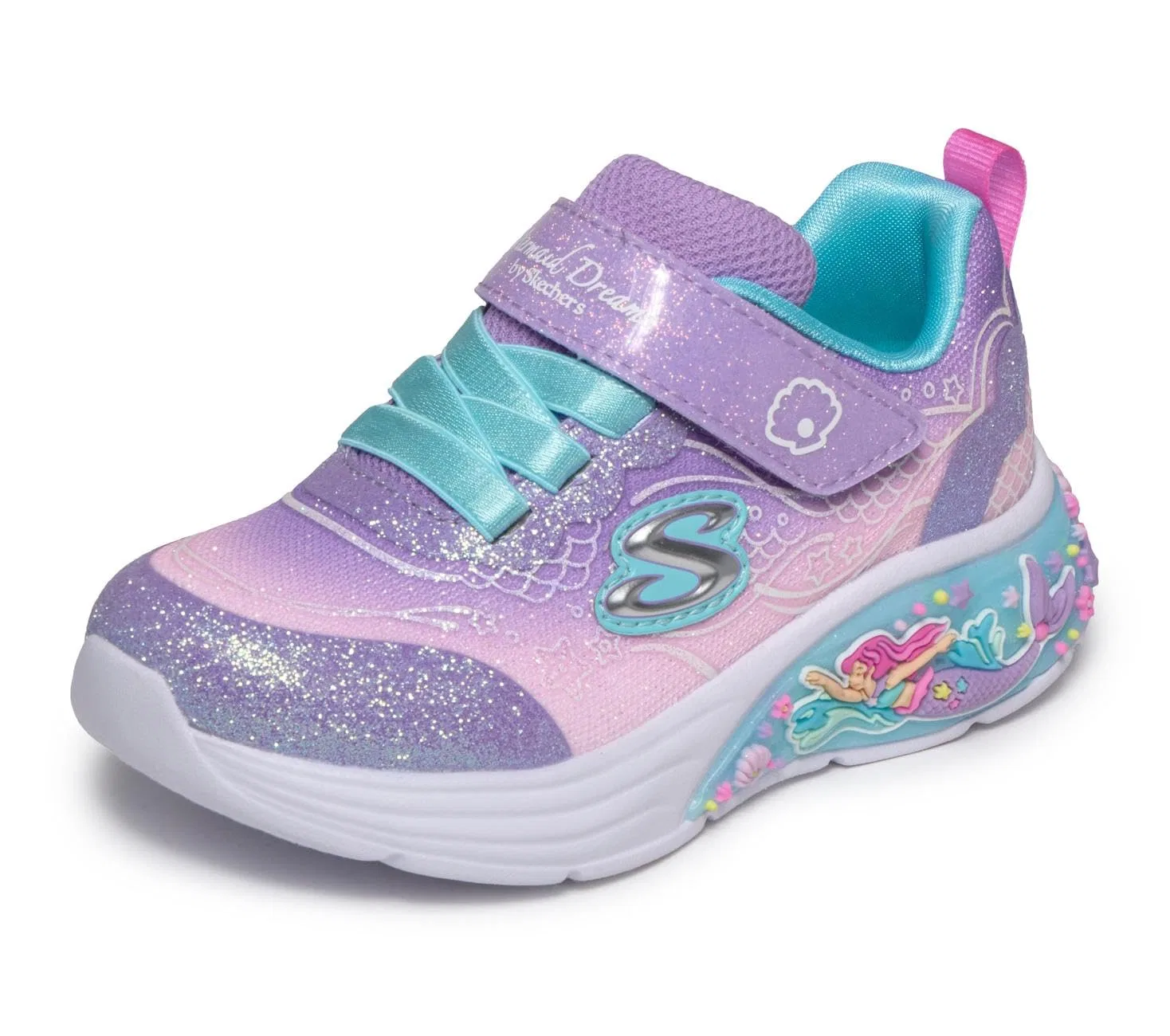 Детские кроссовки для девочек с подсветкой Skechers, Lavender