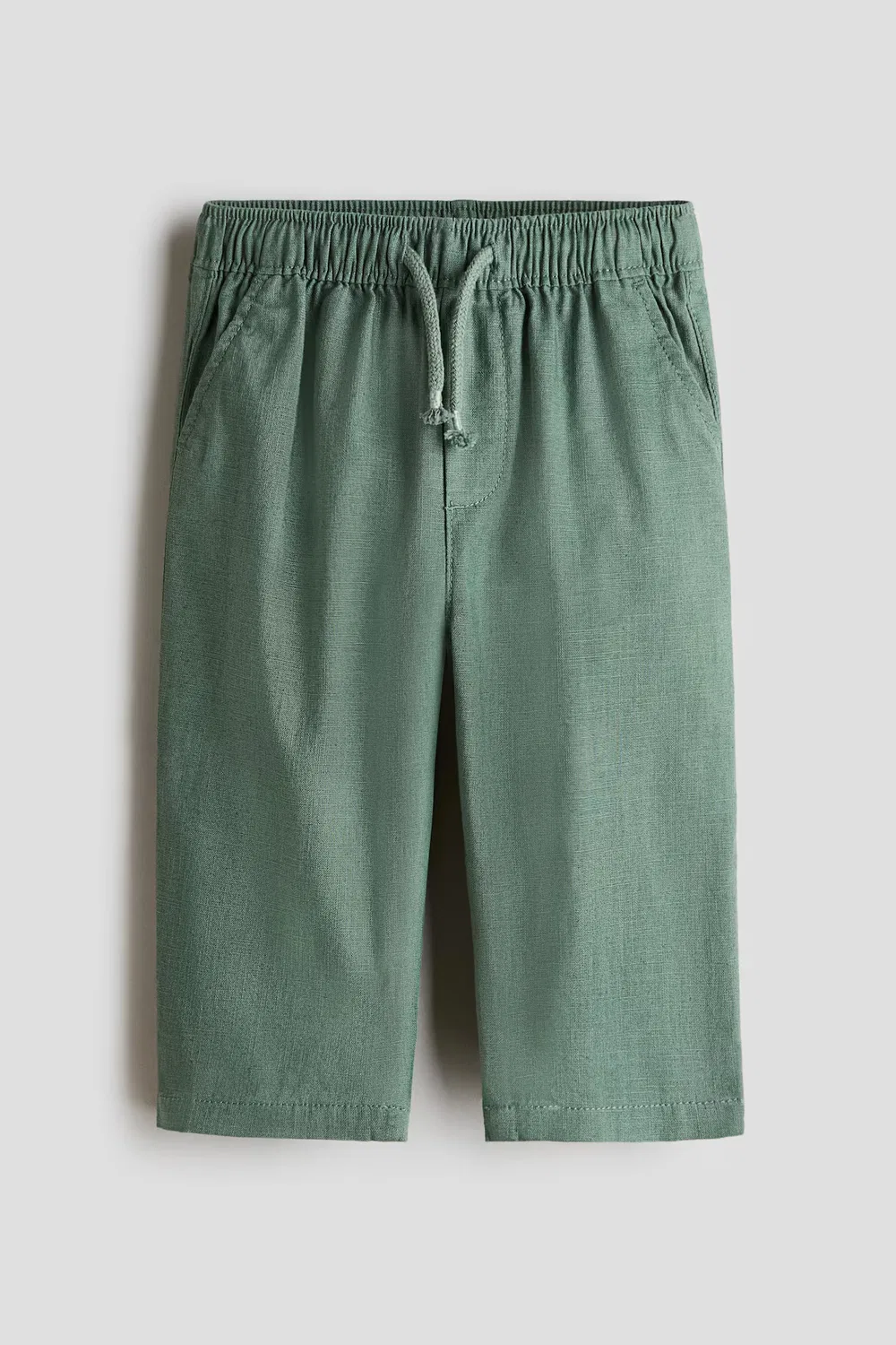 Брюки из льняной смеси H&M, Khakigrün
