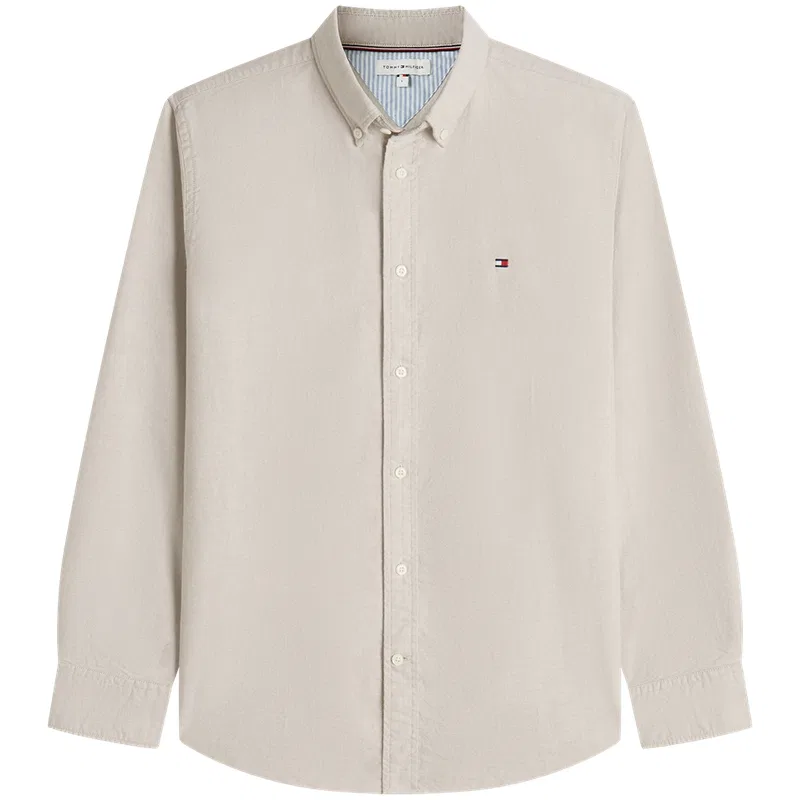 Мужская рубашка с воротником Light Khaki RBC Tommy Hilfiger