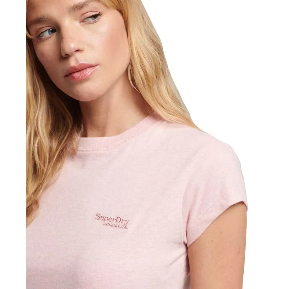 Женская футболка с коротким рукавом-крылышком Vintage Logo Superdry, Pink — фото 2