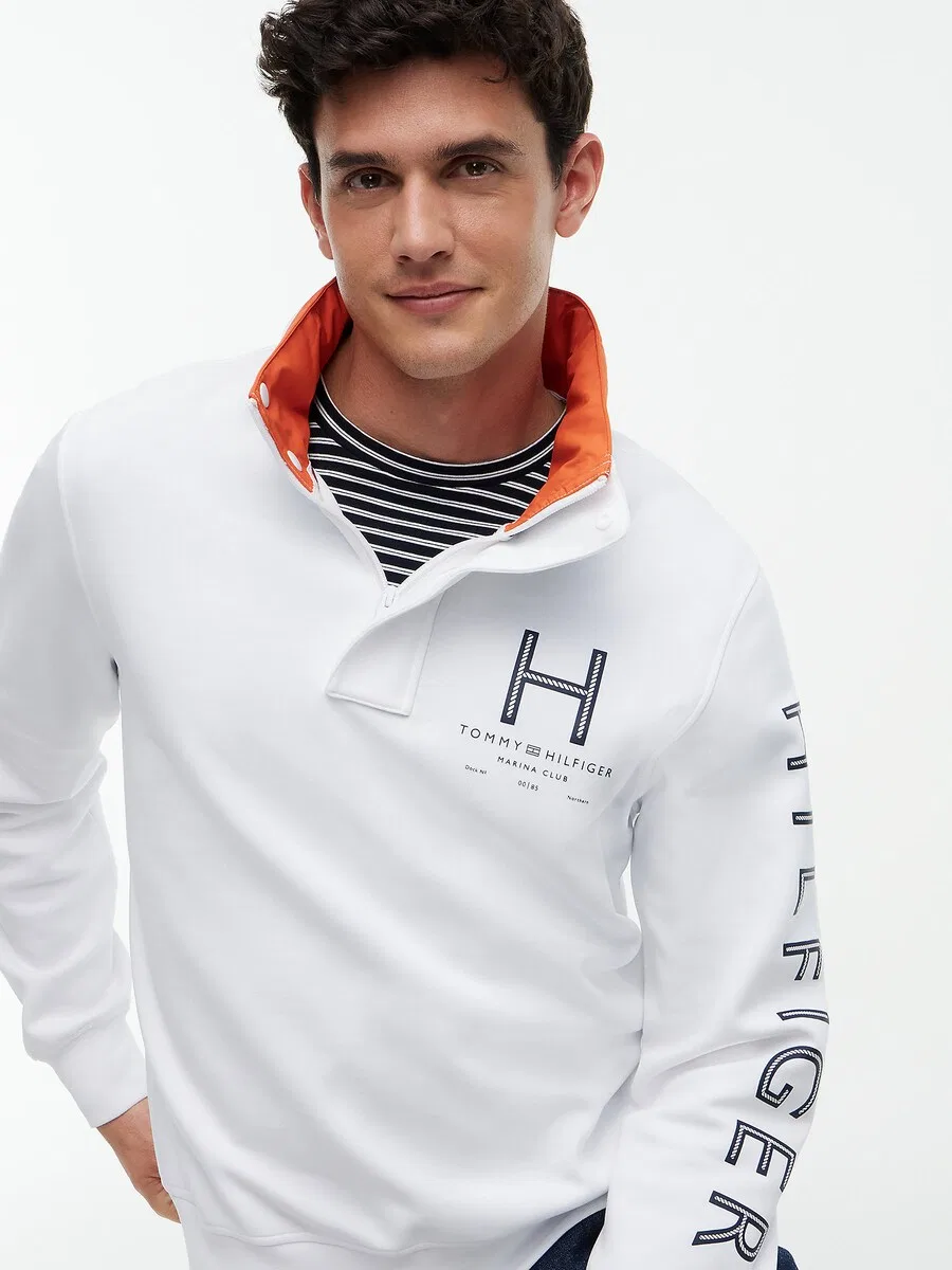 Спортивная толстовка TOMMY HILFIGER белого цвета — фото 4