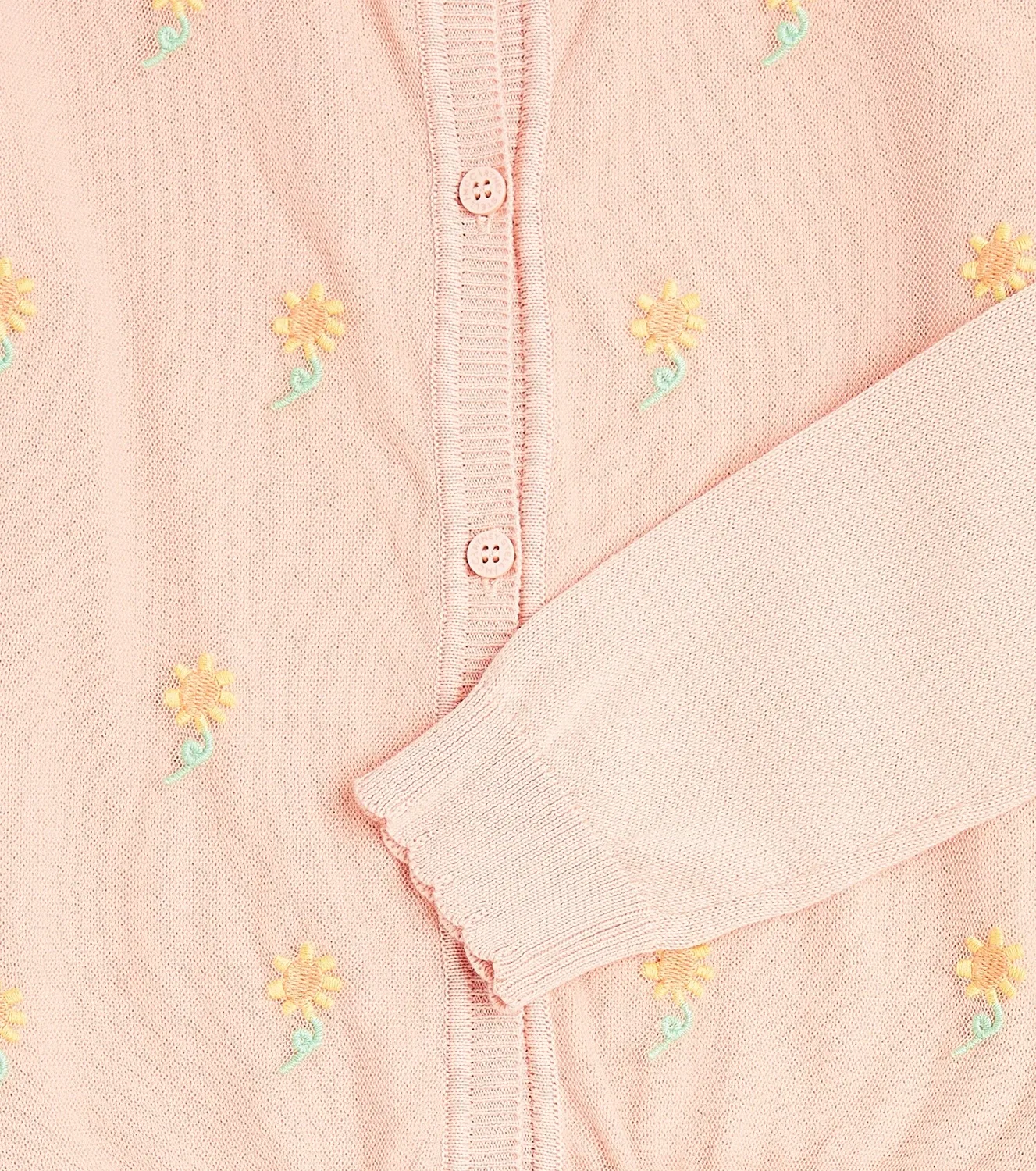 Кардиган хлопковый с цветочным узором Stella Mccartney Kids, розовый — фото 3