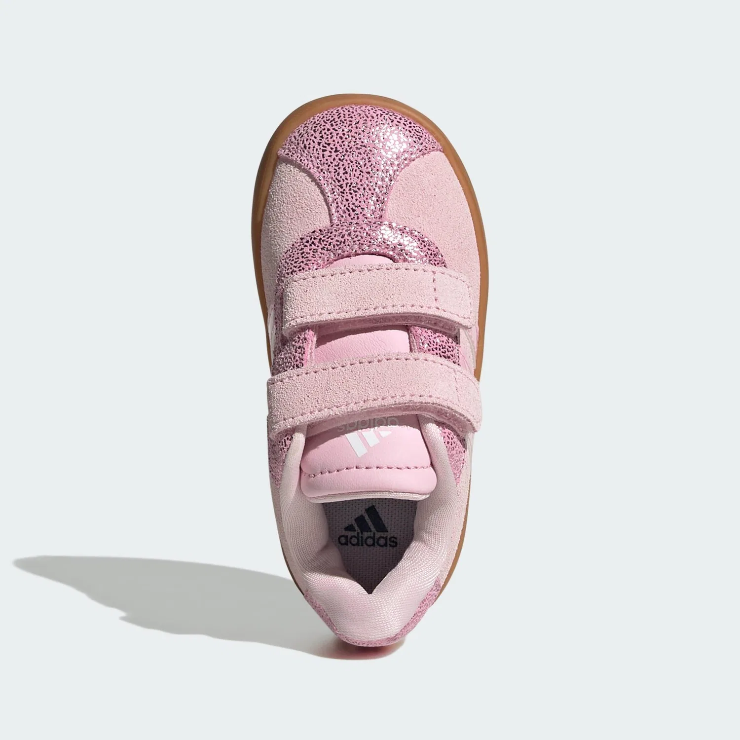 Детские кроссовки с липучками VL Court 3.0 Adidas, Altrosa Braun — фото 2