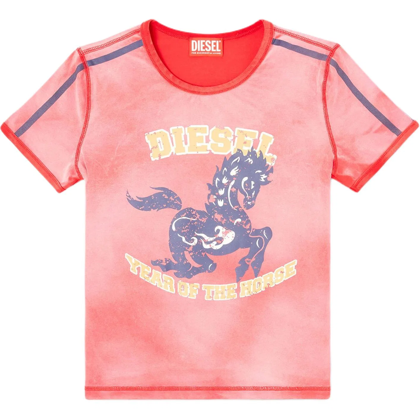 Футболка с принтом Year of the Horses, Diesel, Pink