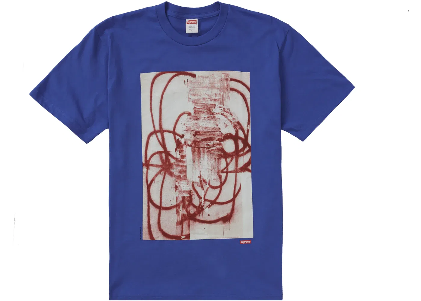 Мужская футболка с принтом Supreme Christopher Wool 2001 Tee, Royal