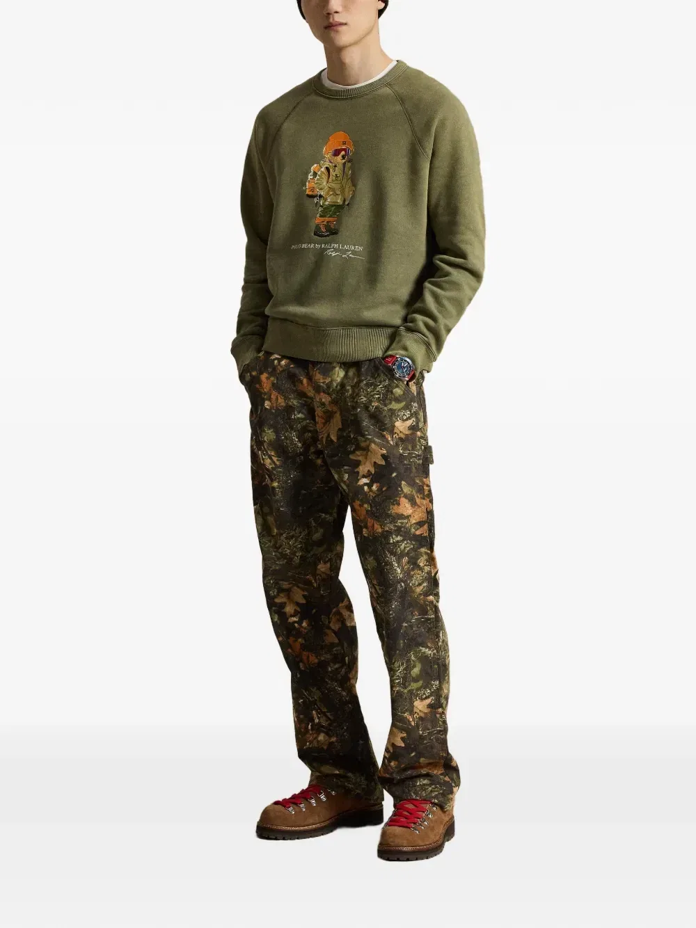 Свитер Polo Bear с рукавами реглан POLO RALPH LAUREN, зеленый — фото 2