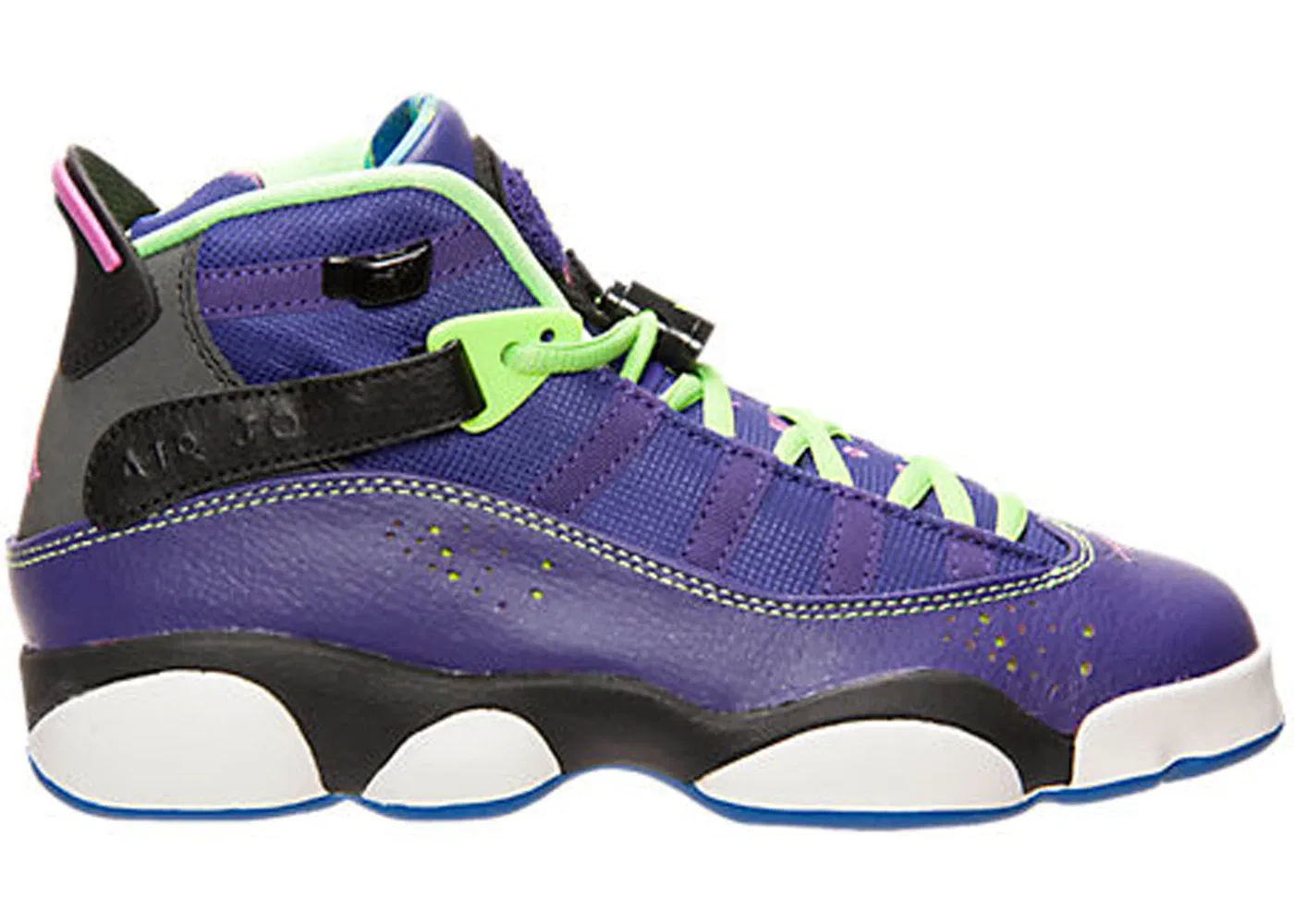 Детские кроссовки Lifestyle Jordan 6 Rings Jordan, Court Purple/Club Pink-Black-Flash Lime