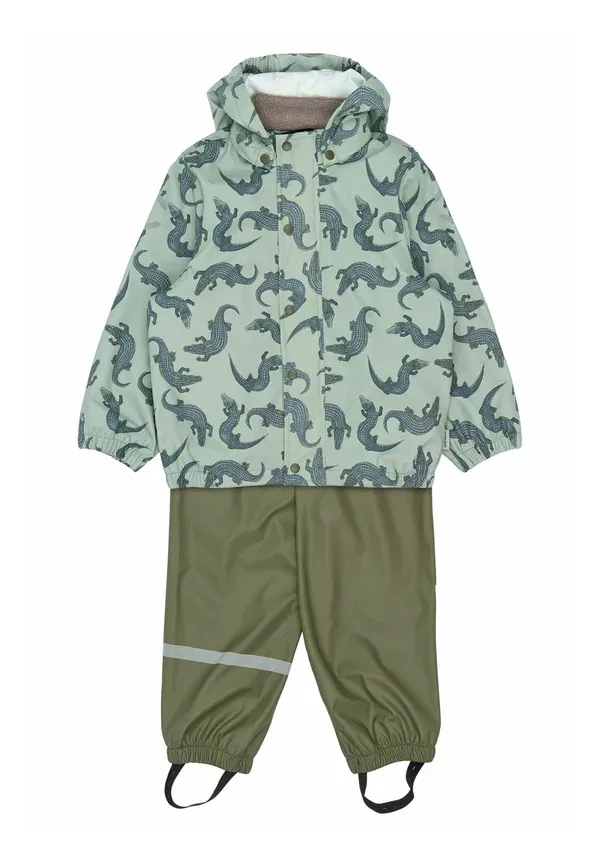 Дождевик с подтяжками Rain set aop w. susp/104 - snowsuit, Mikk-Line, Croco aop