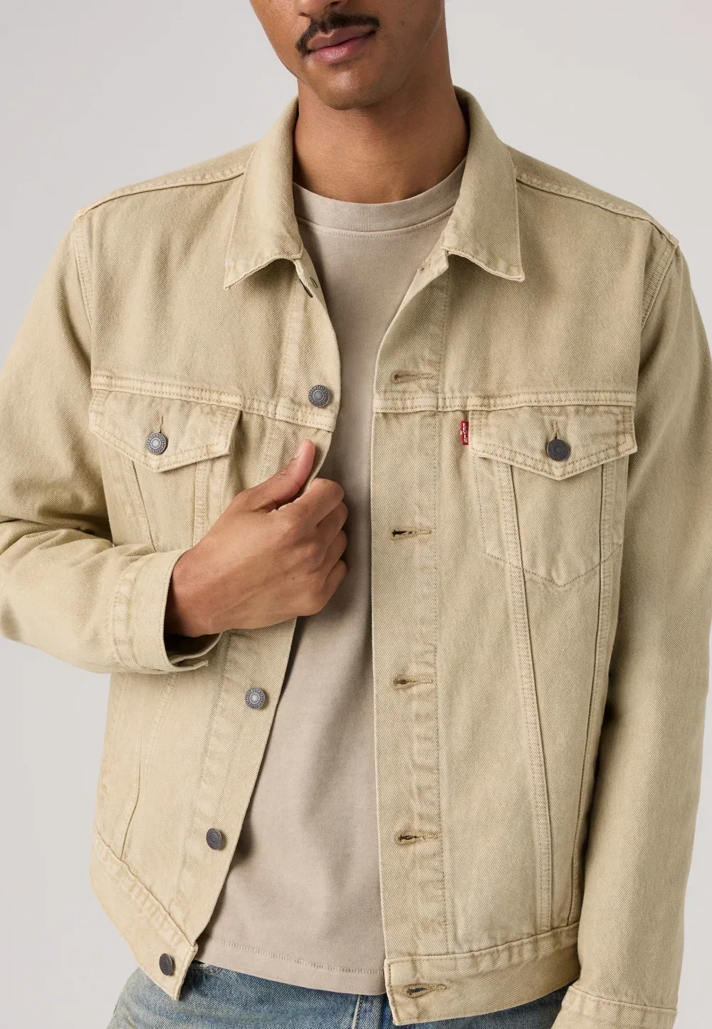 Джинсовая куртка дальнобойщика Levi'S, Yellow Sand — фото 4