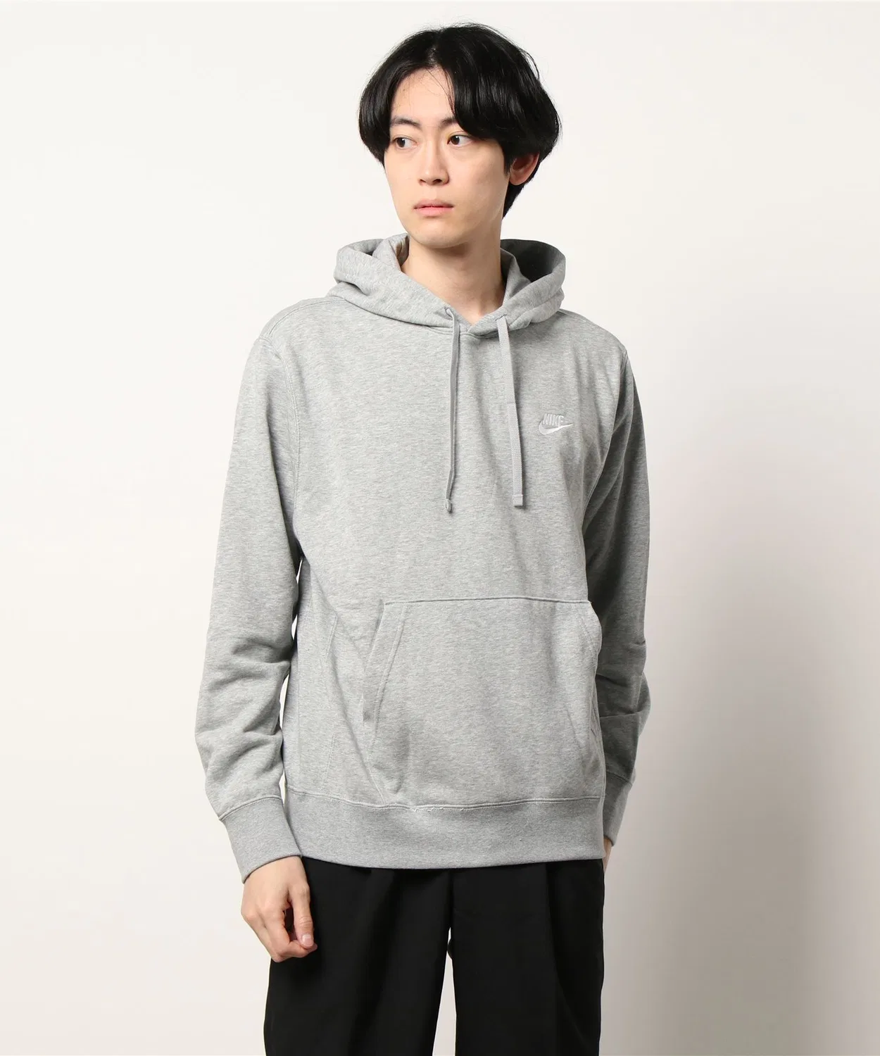 Мужской пуловер с длинным рукавом хлопковый, с брендовым логотипом NIKE, Grey