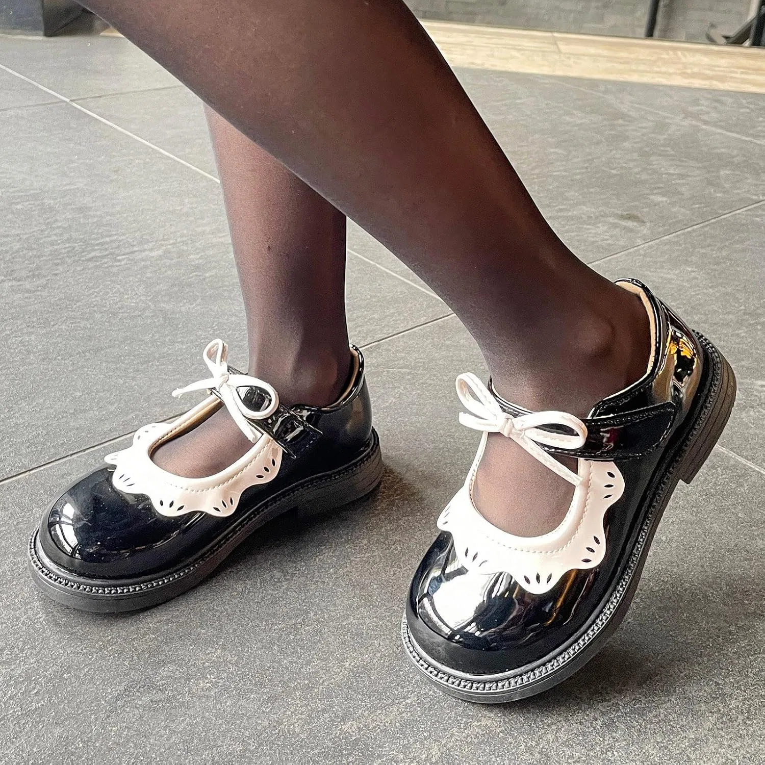 Детские туфли-оксфорды для девочек Princess Little Girl Sandals, Black — фото 4