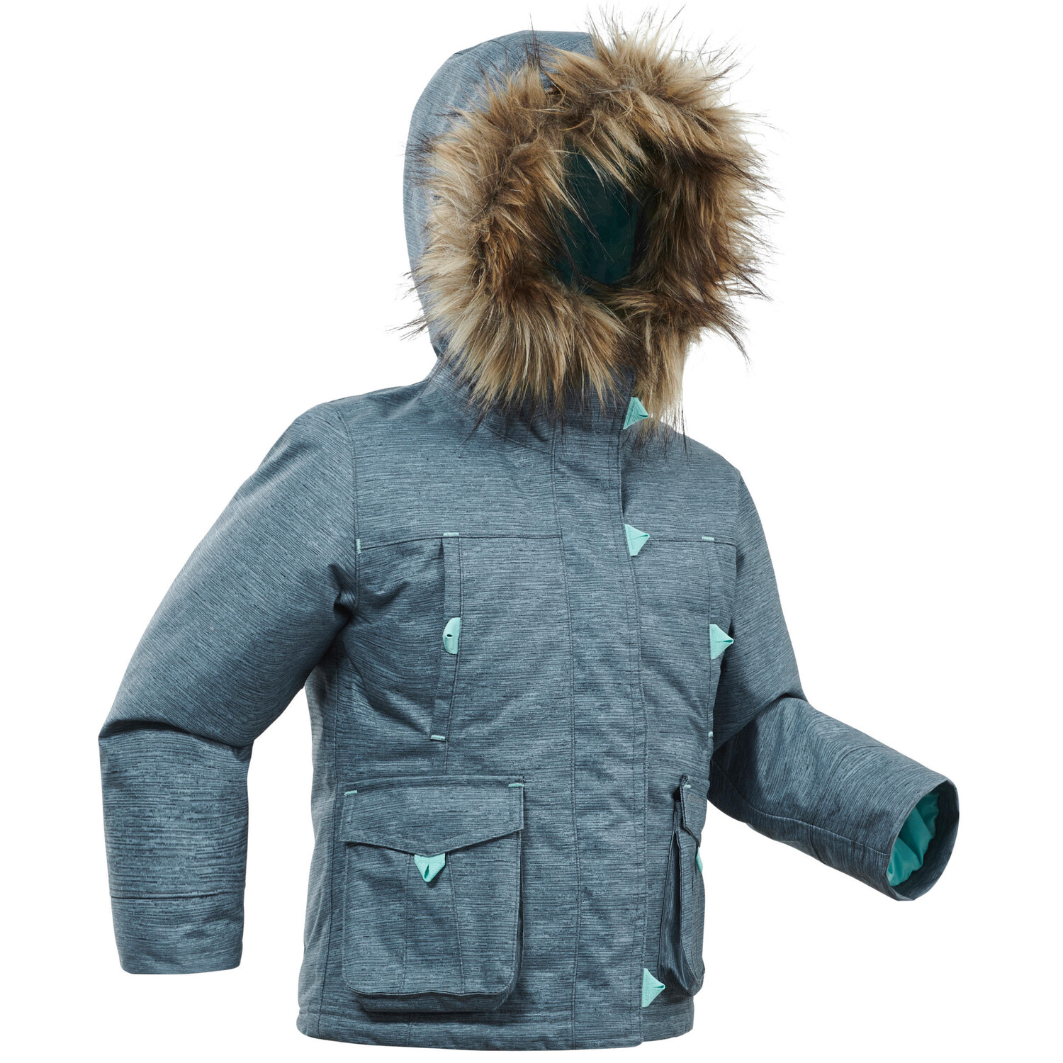

Парка Quechua SH500 Ultra-Warm зимняя водонепроницаемая для детей 2–6 лет, серый