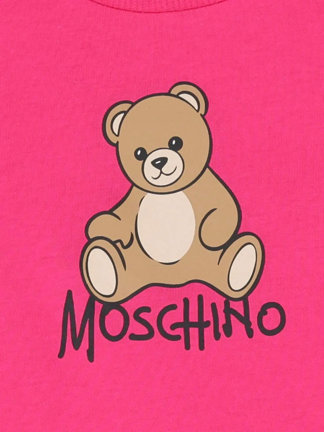 Присборенное платье с принтом Teddy Bear Moschino, розовый — фото 2