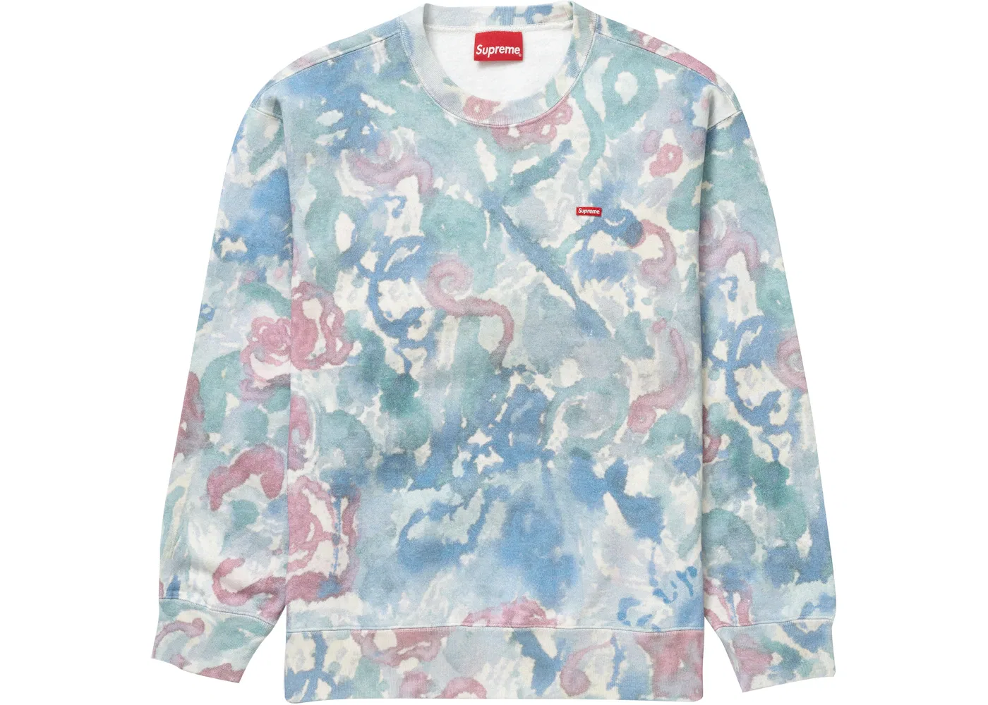 Мужской свитшот с принтом Crewneck Supreme, Watercolor Floral