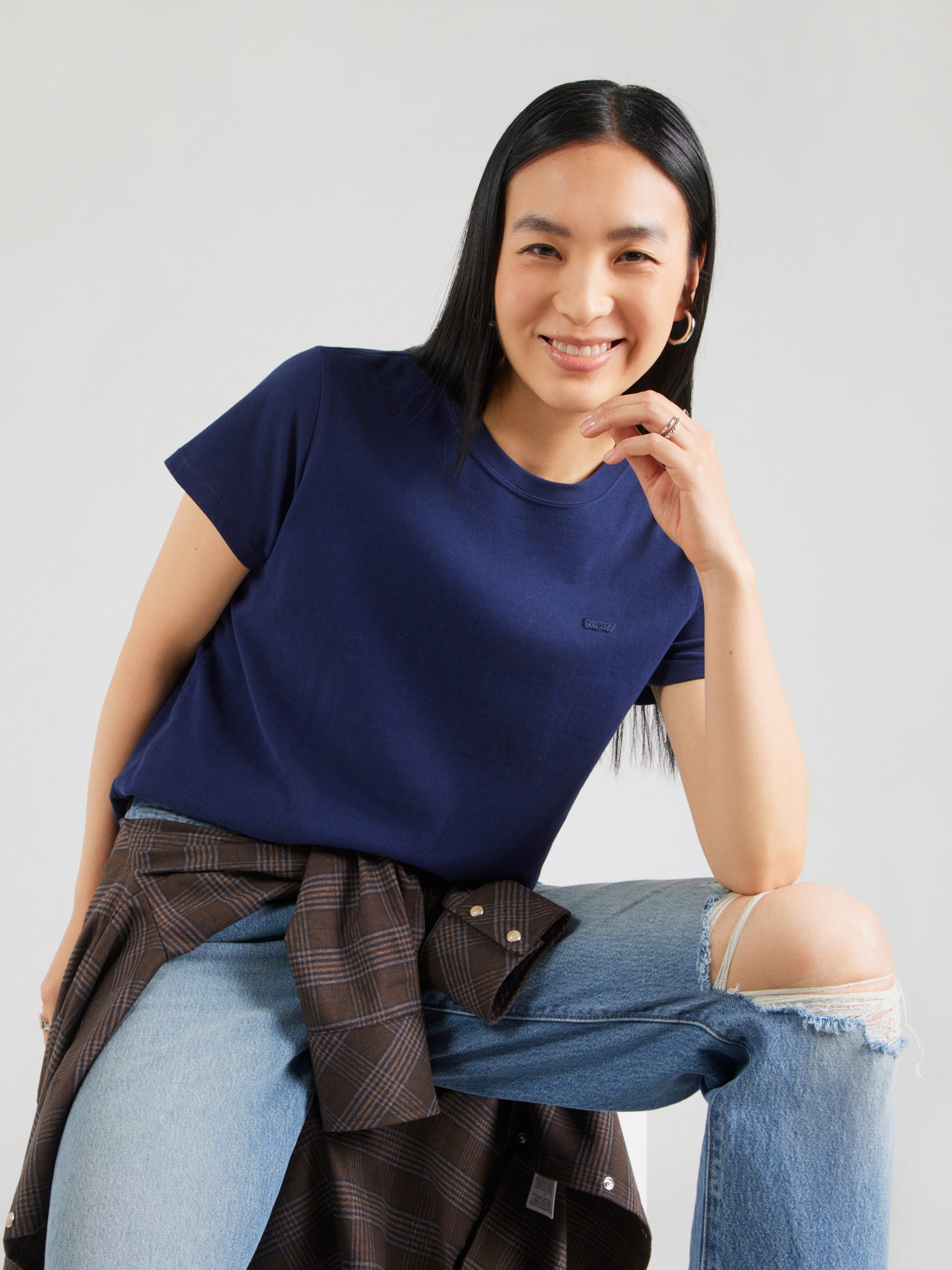 LEVI'S  Футболка 'Favorite Cotton Tee' в цвете Gentian — фото 3