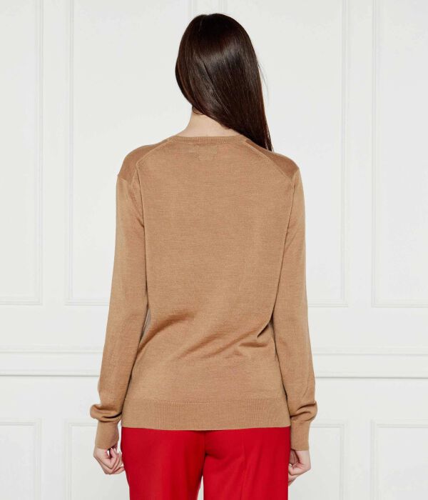 Шерстяной свитер Loose fit Polo Ralph Lauren, коричневый — фото 3