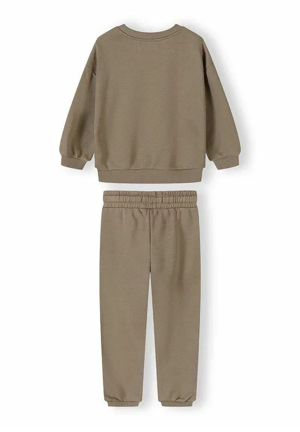 Комплект из двух предметов: свитшот и брюки Dinosaurs Minoti cream brown, коричневый — фото 3