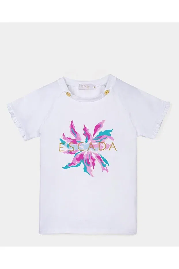 Детская футболка с принтом Escada, White