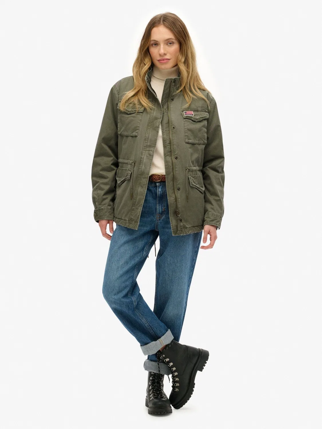 Куртка военная Borg Superdry, зеленый — фото 4