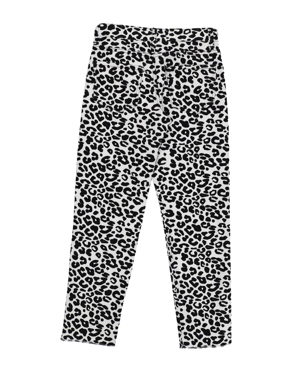 Детские брюки для девочек с принтом Leopard Print Miss Grant, белый — фото 2