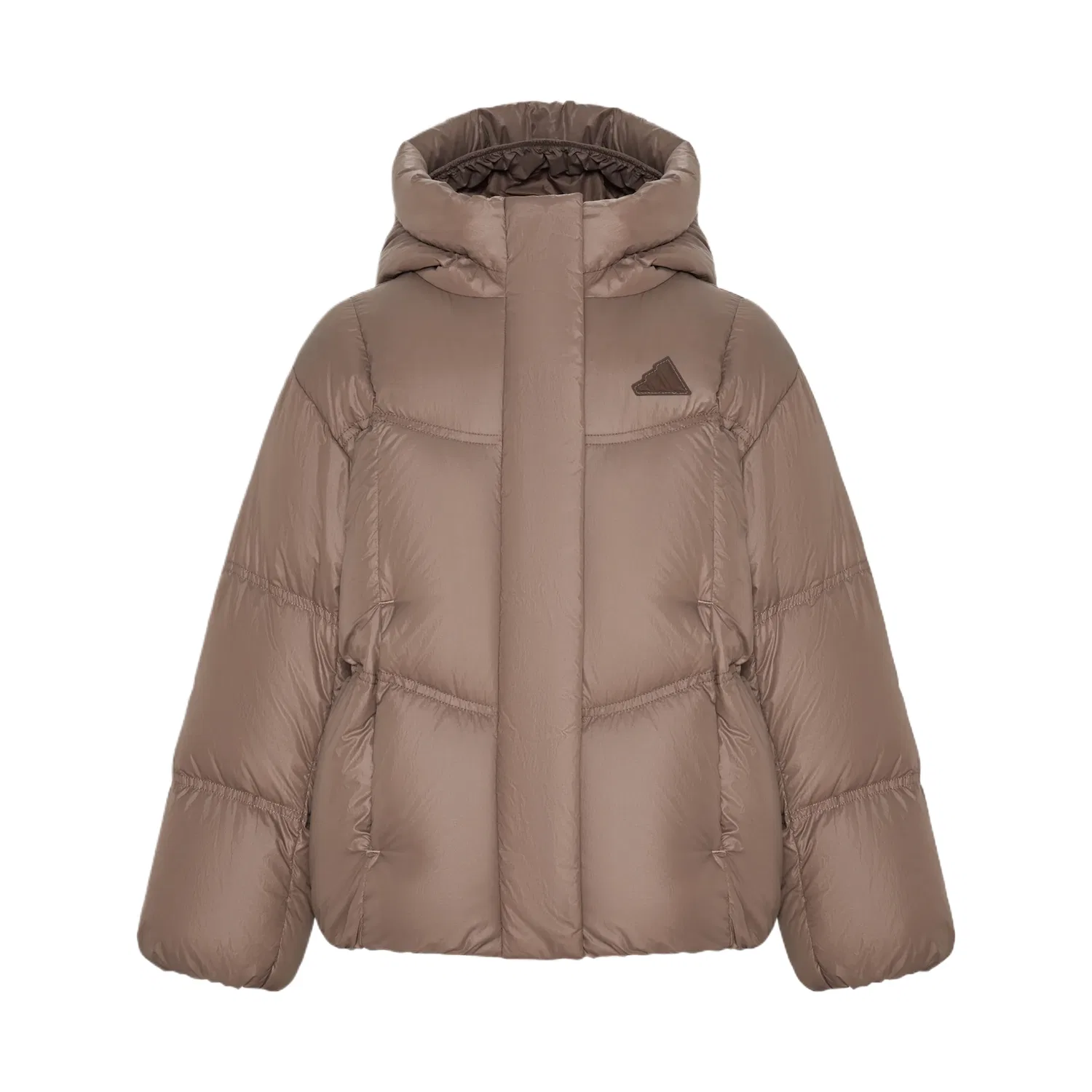 Детская куртка пуховик Adidas, Shadow Brown/Light Gray/Dark Silver Gray