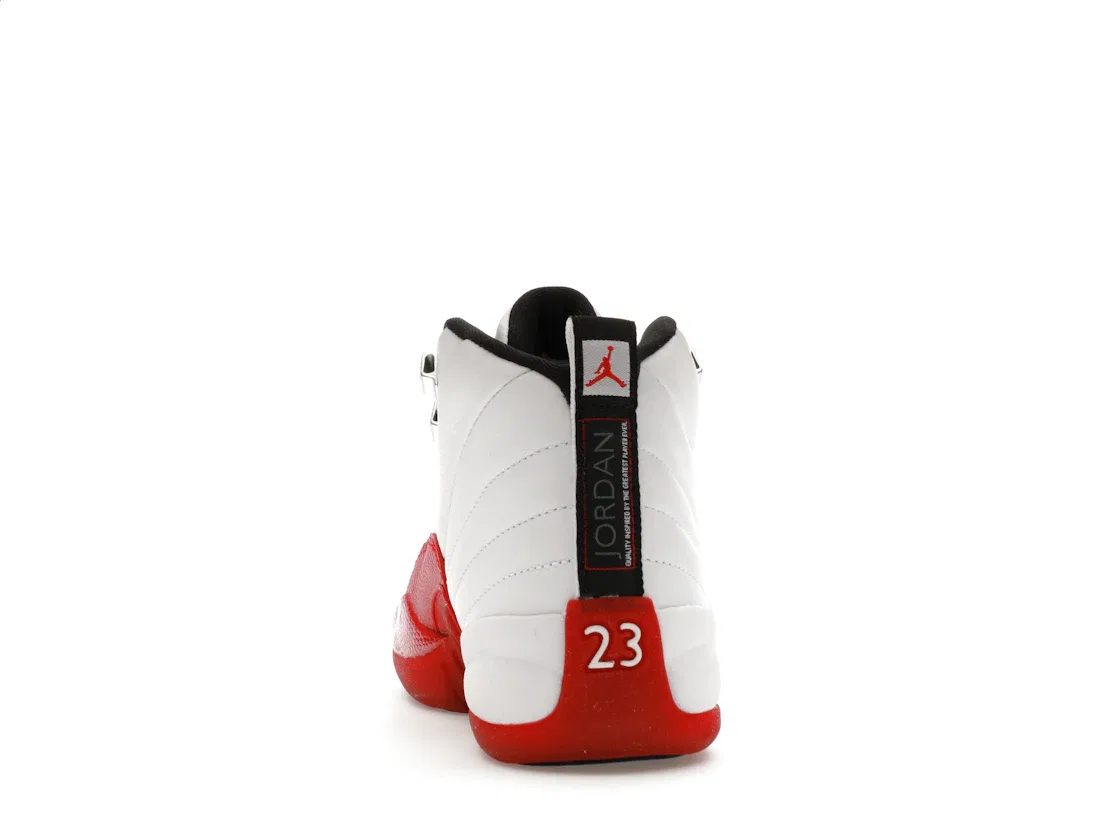 Детские кроссовки с принтом Jordan 12 Retro Cherry Jordan, White/Black/Varsity Red — фото 4
