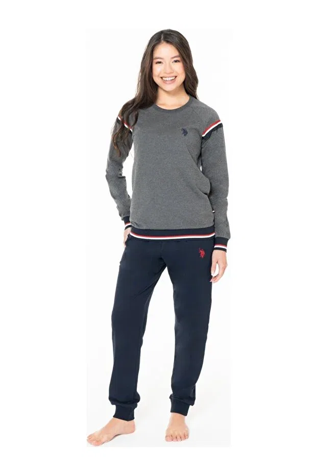 Женский пижамный комплект с длинным рукавом U.S. Polo Assn., Antrasit