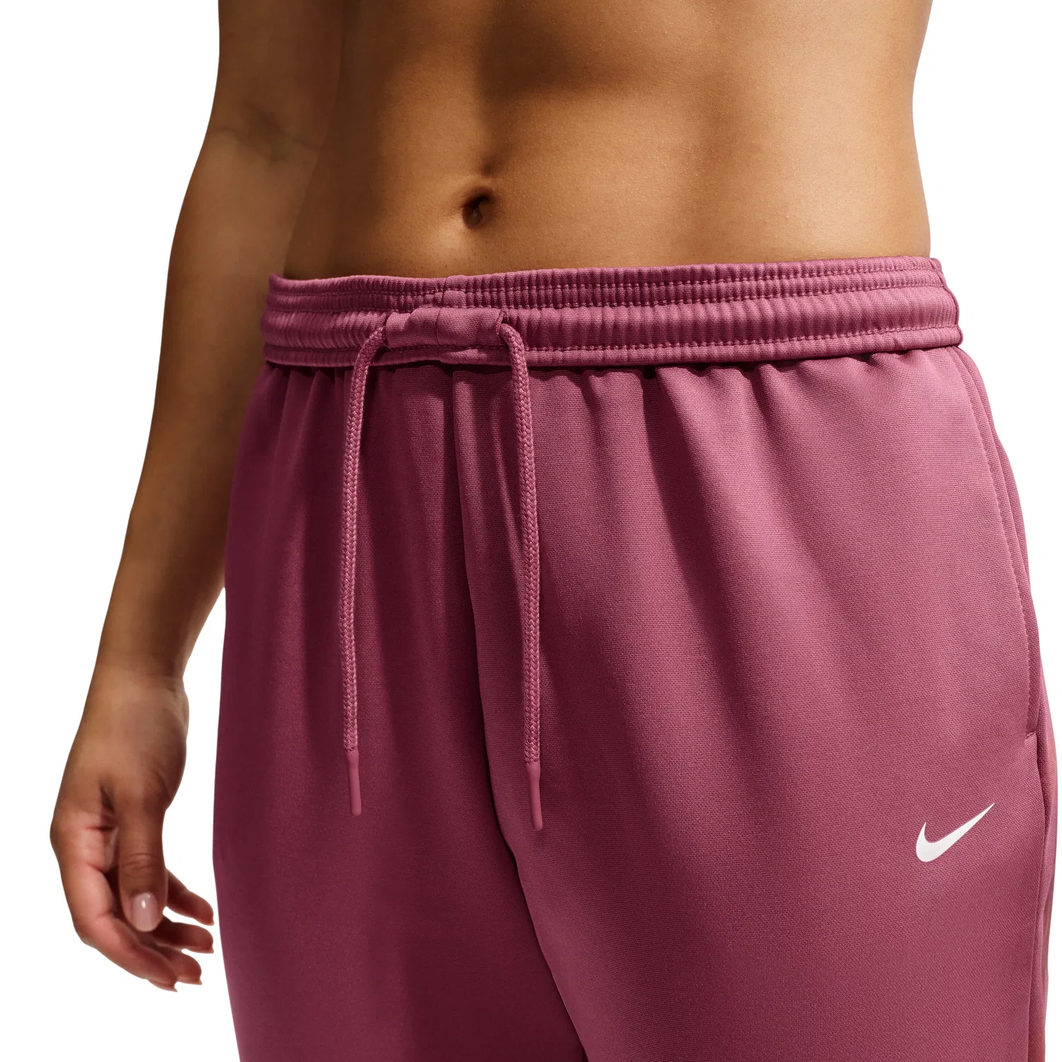 Женские брюки Studio Fleece Sport Therma-FIT Mid-Rise Pants 'Pink Smoke White' Nike, Pink Smoke/White — фото 3