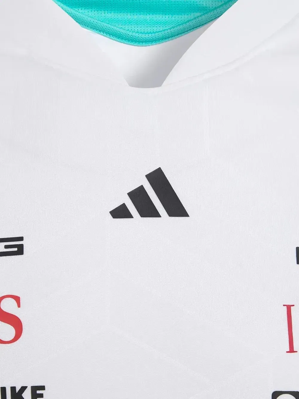Футболка с логотипом и V-образным вырезом Adidas Kids, белый — фото 3