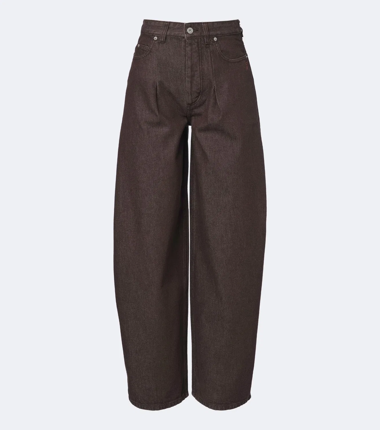 Широкие джинсы Ovalo barrel-leg Jacquemus, коричневый